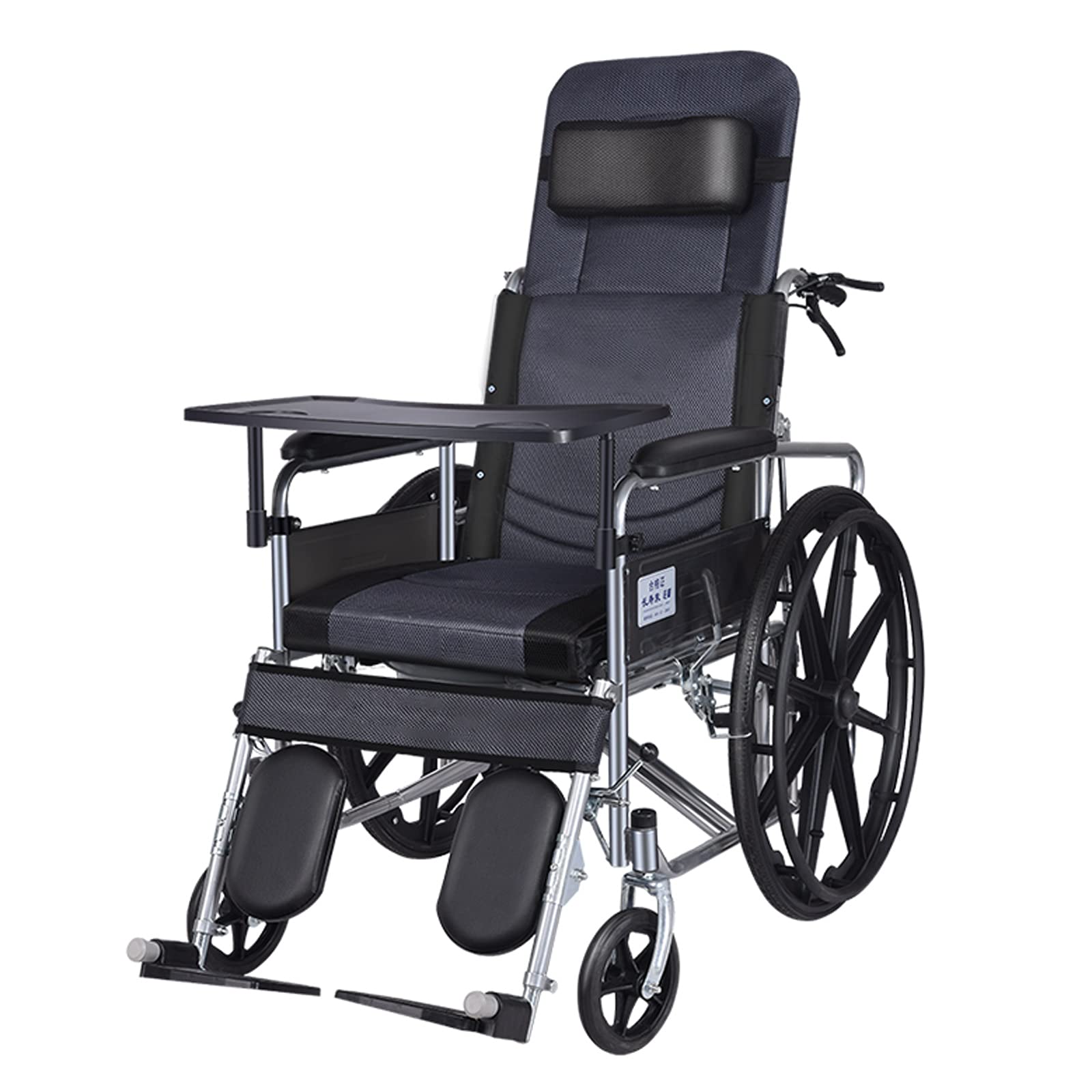 Buy DALIZHAI777 Wheelchair Folding Transport Chair with Tray, Travel