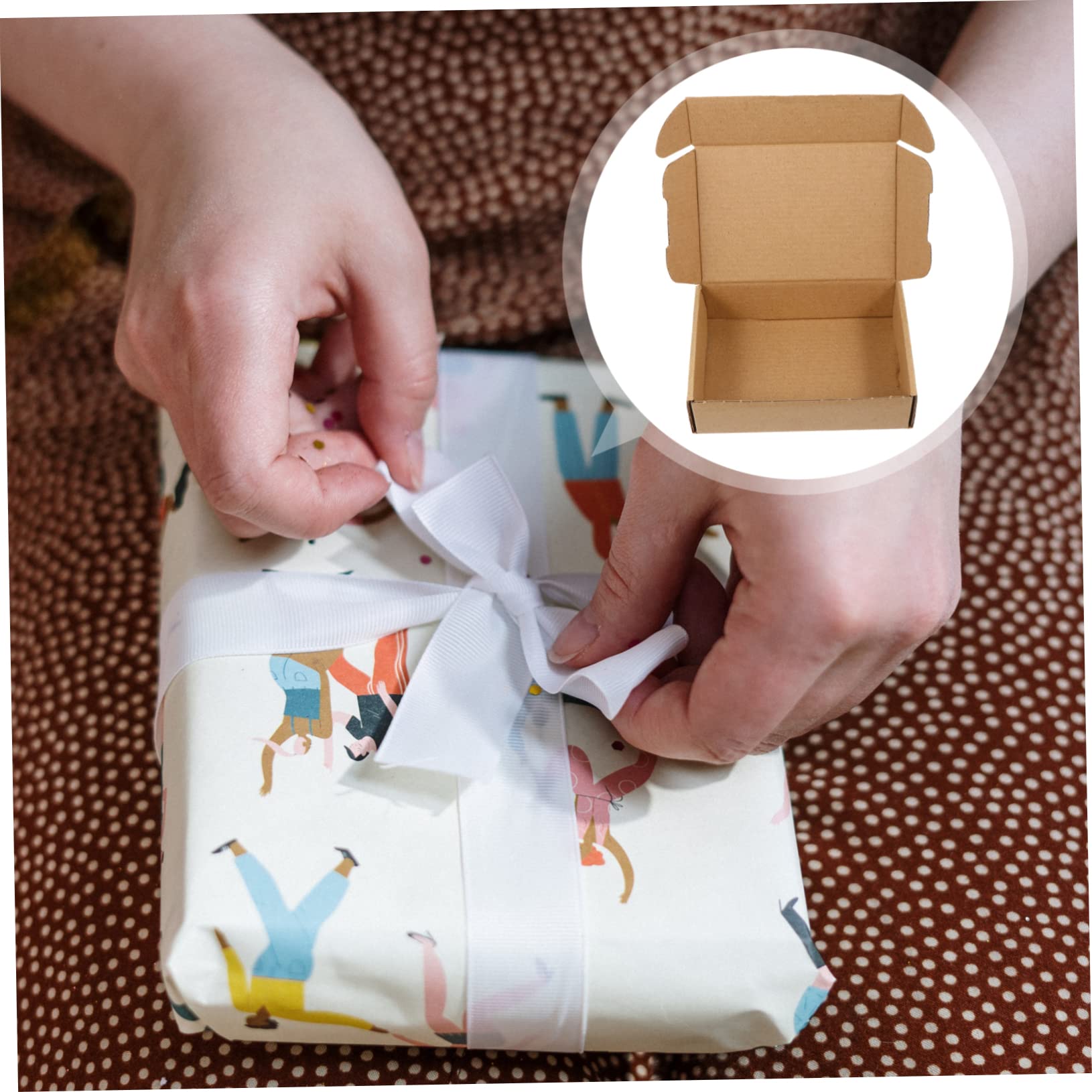 HOMSFOU 50 Piezas Cajas de Cartón Plegables para Mudanzas y Almacenamiento Caja de Embalaje Kraft Resistentes y Reciclables para Artículos