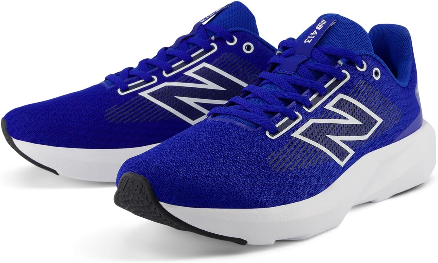 Мужские кроссовки New Balance M413 для бега, белые, школьные, широкие, легкие кроссовки 26,5 см 2E LP3(СИНИЕ), фото 2