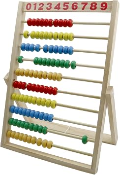 MAGIKON Wooden Abacus, 10 Rows Counting Frame 11.5in for Math