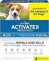 Vista 10 de TevraPet Activate II Prevención de pulgas y garrapatas para perros, 4 unidades, perros pequeños de 4 a 10 libras, gotas tópicas, tratamiento
