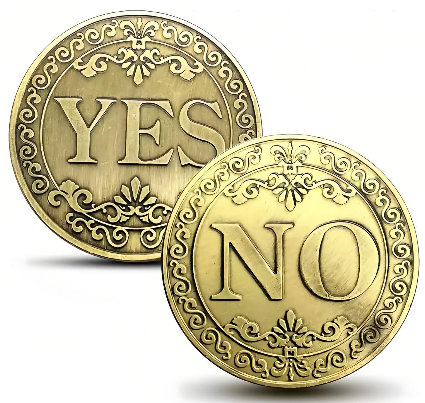 Novelty YES NO Challenge Coin Decision Maker Coins Flipping Decision Making Commemorative Collection