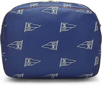 Amazon.com: Louis Vuitton, Pre-Loved Blue Coated Canvas LV Cup Sac