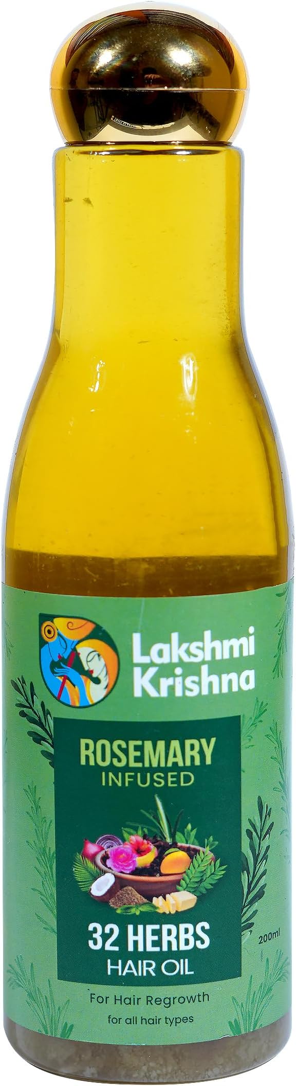 LAKSHMI KRISHNA NATURALS 32 Herbs Hair growth Oil | Natural Oil Blend for Str...