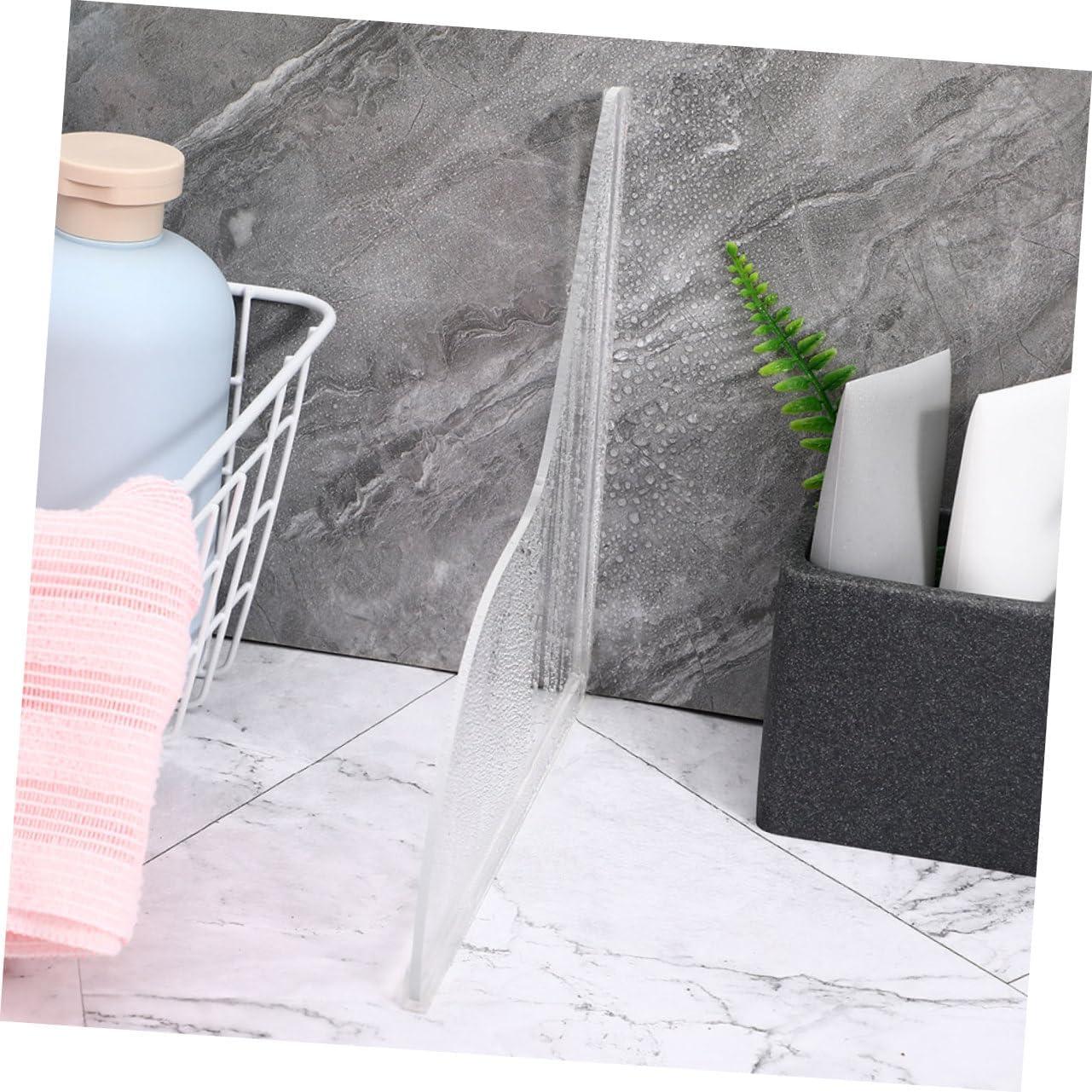 2pcs Bathtub Shower Splash Guard Set Waterproof Acrylic Water Barrier for Bathtubs Sinks Large Corner Protector for Bathroom Use