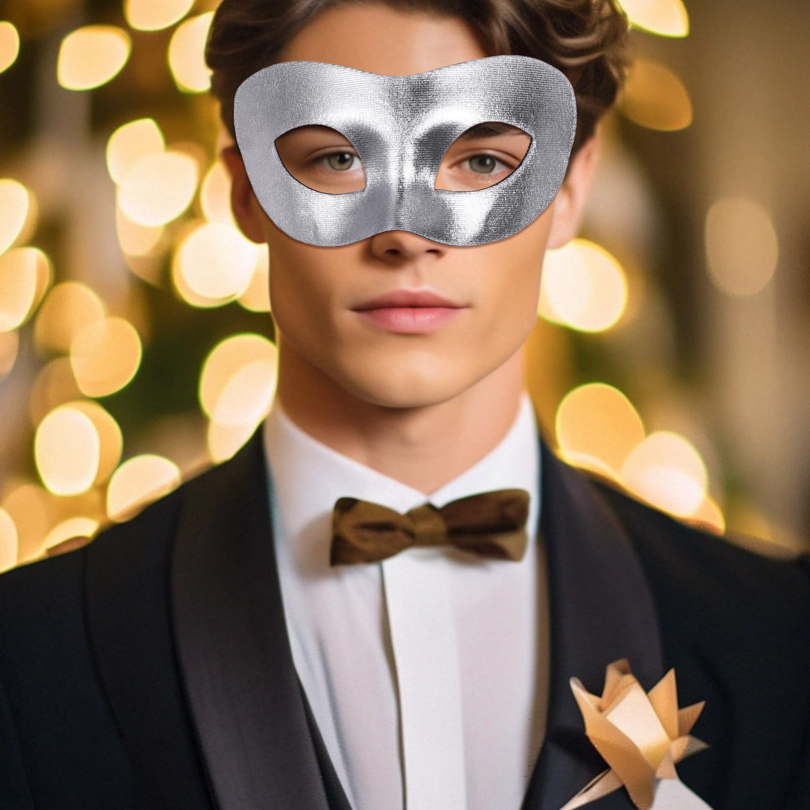 Oidea Masquerade Mask with Stick for Couples: Luxury Rhinestones Party Mask for Women Men Mardi Gras Venetian Carnival Masks Set Halloween Costume Accessory - Image 4