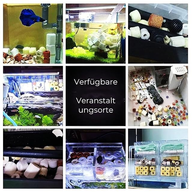 Foto 6 de 6 de MUYYIKA Aquariumfiltermedien Zubehör für Aquariumfilter Keramikringe Biologische Filtermedium Keramikringe…