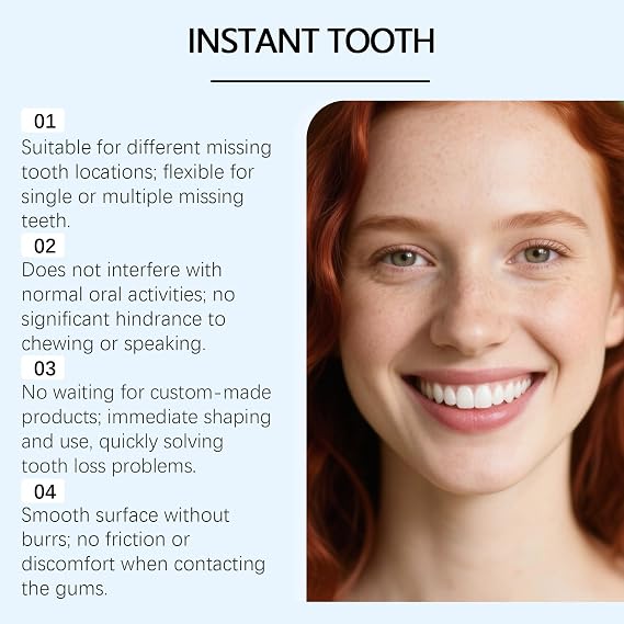 Den/tal Repair Kit,Temporary Tooth Filling Kit,False Teeth for Temporary Tooth Filler,Moldable False Teeth for Fixing,Tooth Filling Repair Kit for Fixing Broken,Teeth Repair & Replacement Kit