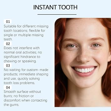 Den/tal Repair Kit,Temporary Tooth Filling Kit,False Teeth for Temporary Tooth Filler,Moldable False Teeth for Fixing,Tooth Filling Repair Kit for Fixing Broken,Teeth Repair & Replacement Kit
