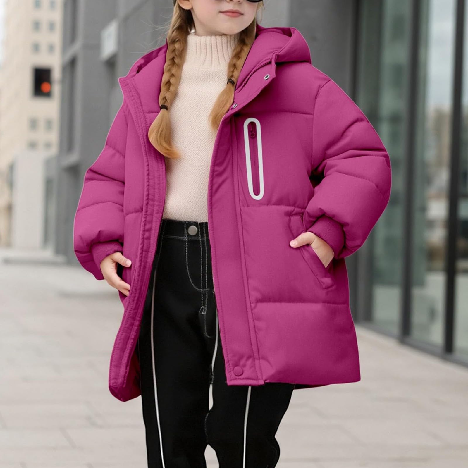 Abrigos acolchados de invierno para niñas y niños, chaqueta cálida con capucha, chaqueta acolchada gruesa, abrigo de moda casual