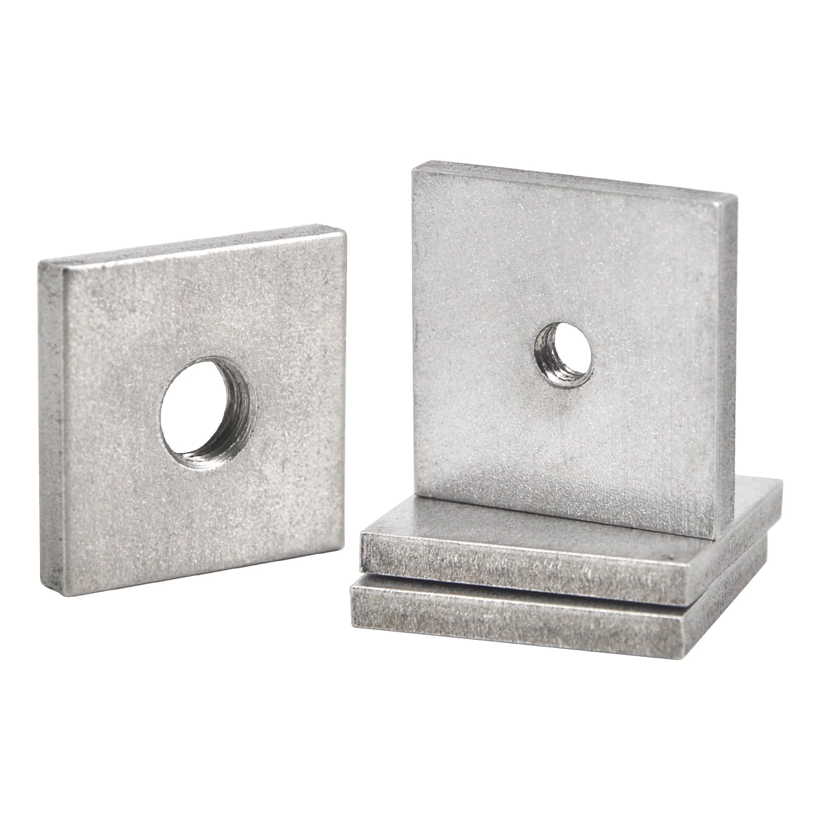 304 Stainless Steel Square Nuts M12x35x35mm Square Screws Nut for Furniture Machinery Connector (Thickness 5mm, 8 Pieces)