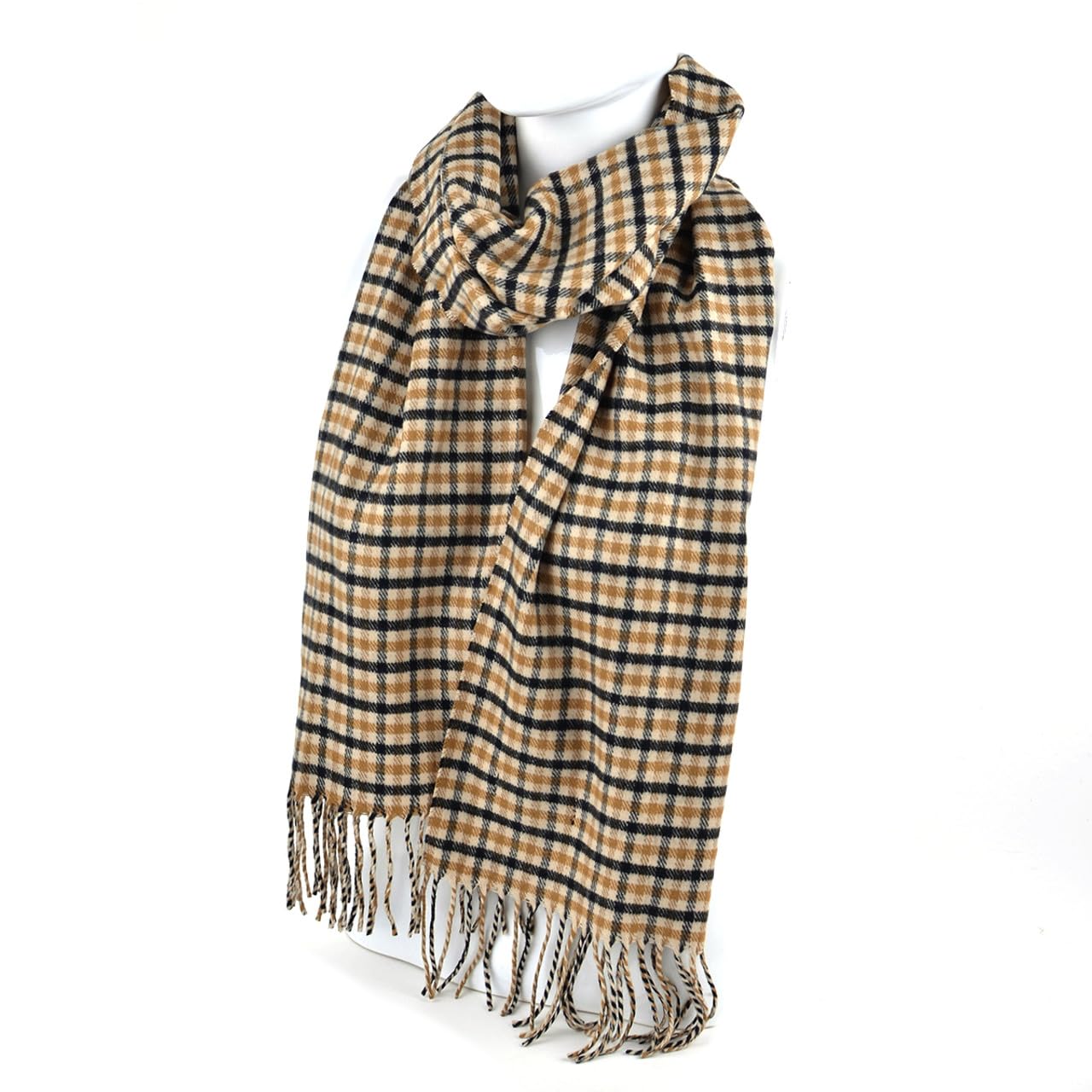 Umo Lorenzo Soft Luxurious Cashmere Feel Fall Scarf for Men and Women - Plaid Designer Scarves