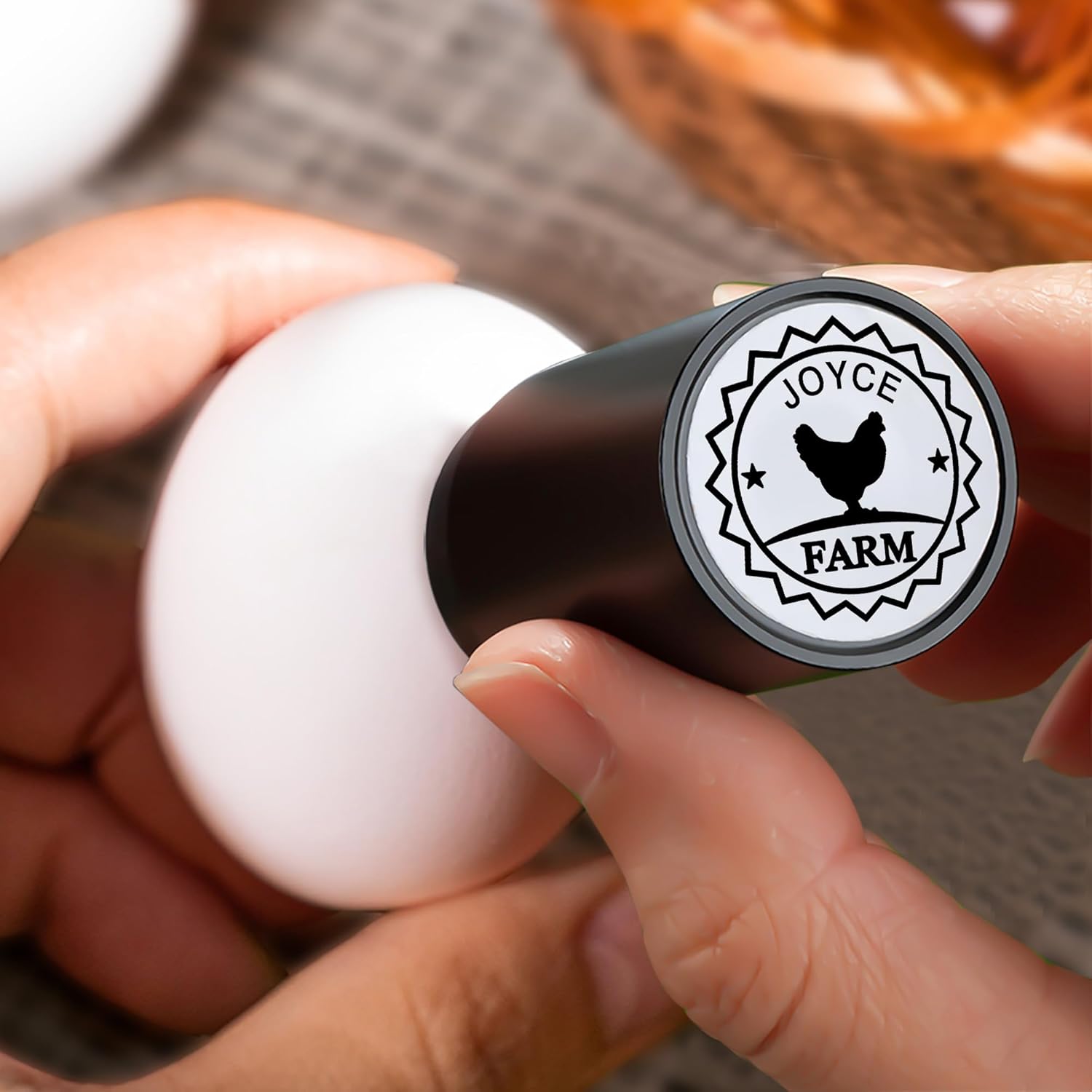 Personalized Egg Stamp for Fresh Eggs, Custom Chicken Egg Stamper with Text, 9 Design Options, Egg Metal Stamp Farm Fresh Eggs Sign for Farmers Homesteadersf Chicken Keepers