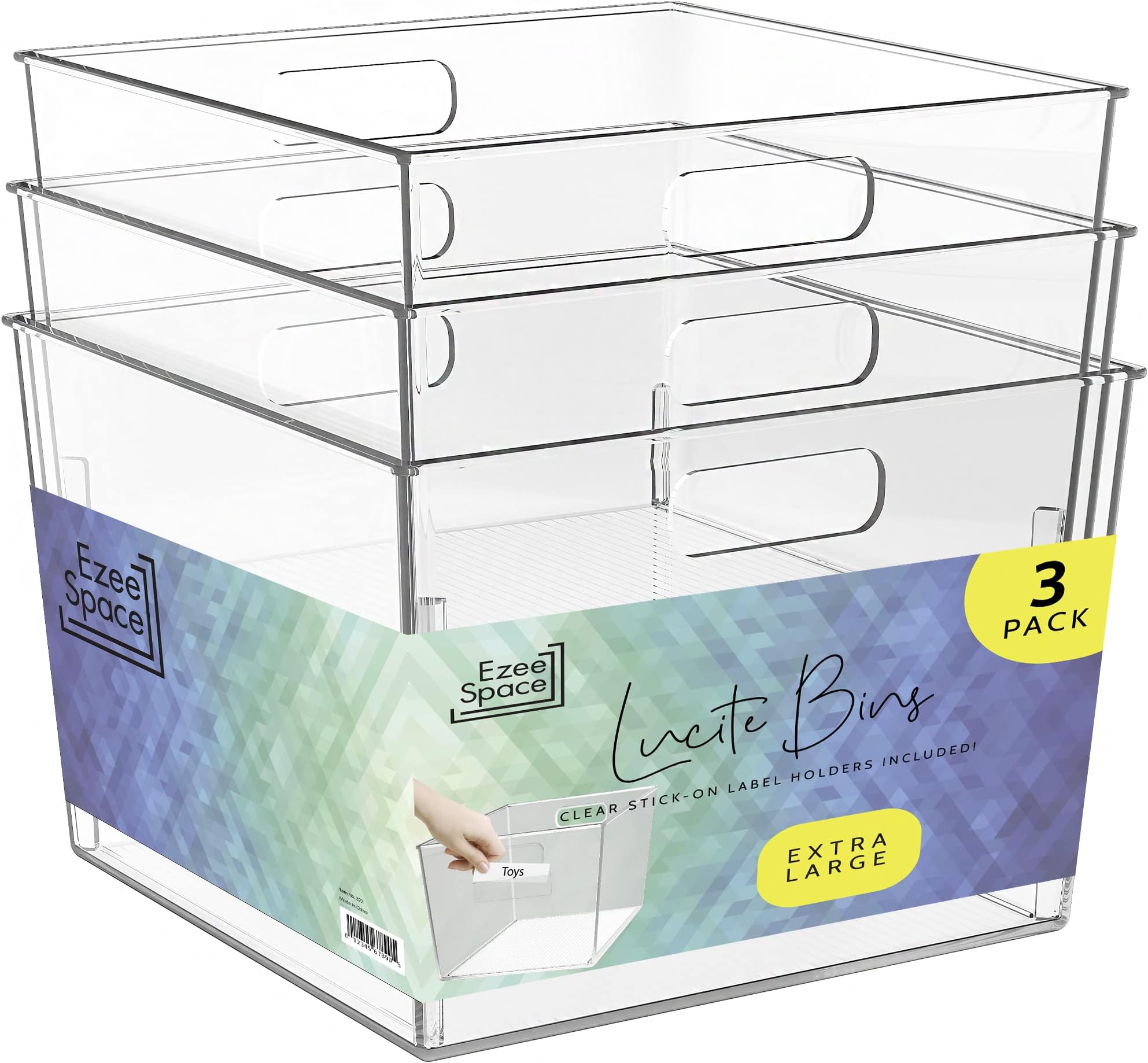 YOUNTHYE 6PCS 15inch Fridge Organizer Bins Breastmilk