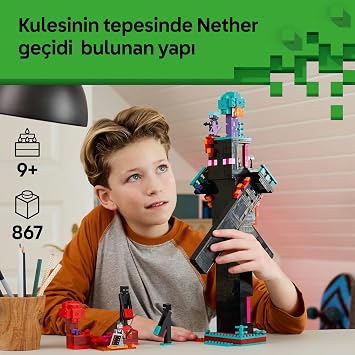 LEGO Minecraft Enderman Tower 21279 - Creative Toy Making Set with Minecraft Themed Tower for Kids 9 Years and Over Who Love Video Games, Birthday Gift (867 Pieces)