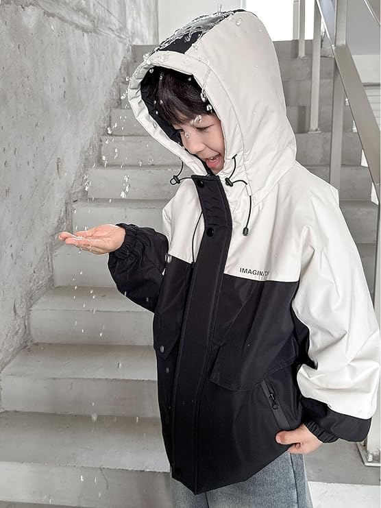 Amazon.co.jp: [BLZXIAN] 男の子 マウンテンパーカー フード付き