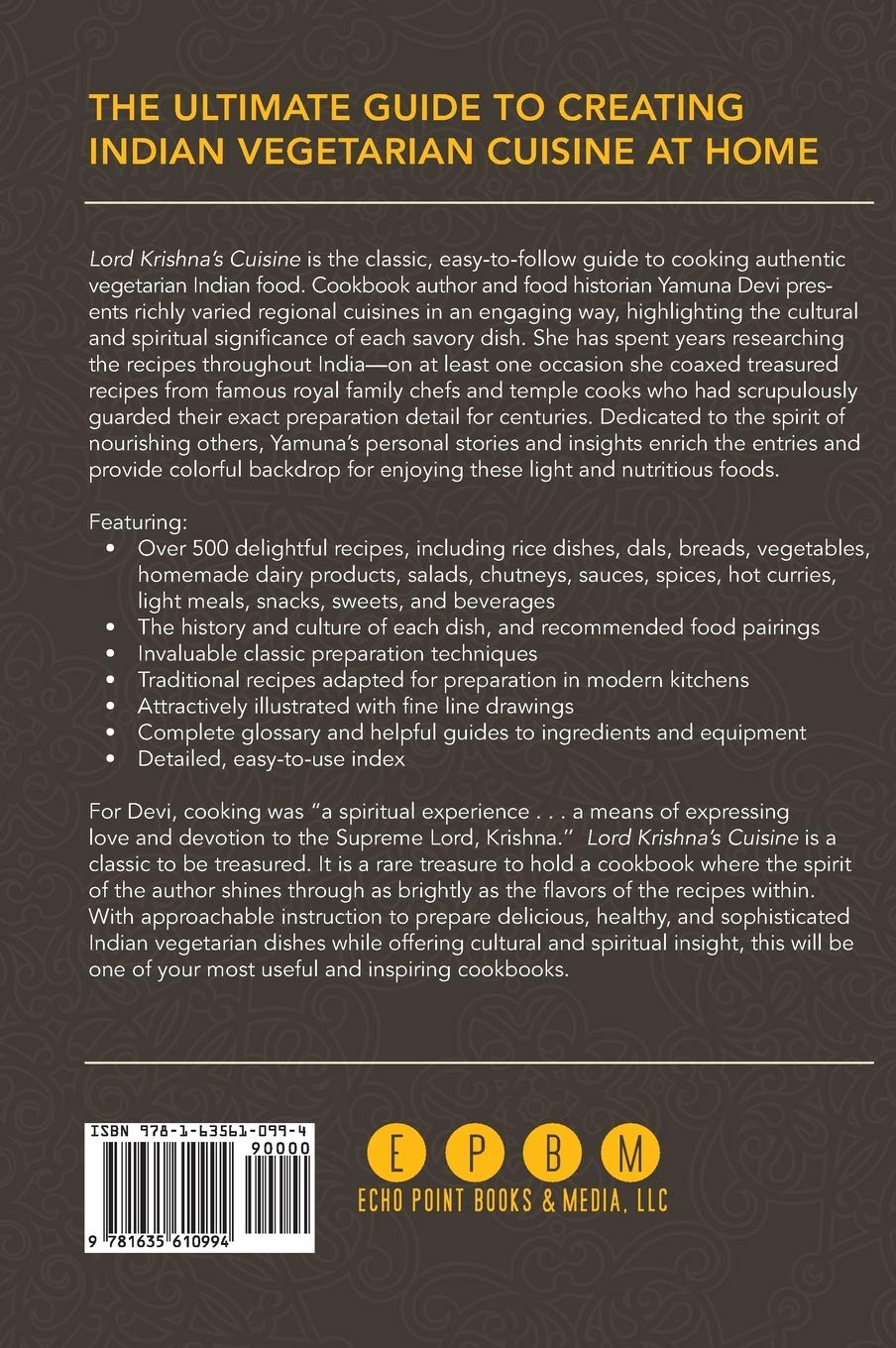 Lord Krishna's Cuisine: The Art of Indian Vegetarian Cooking