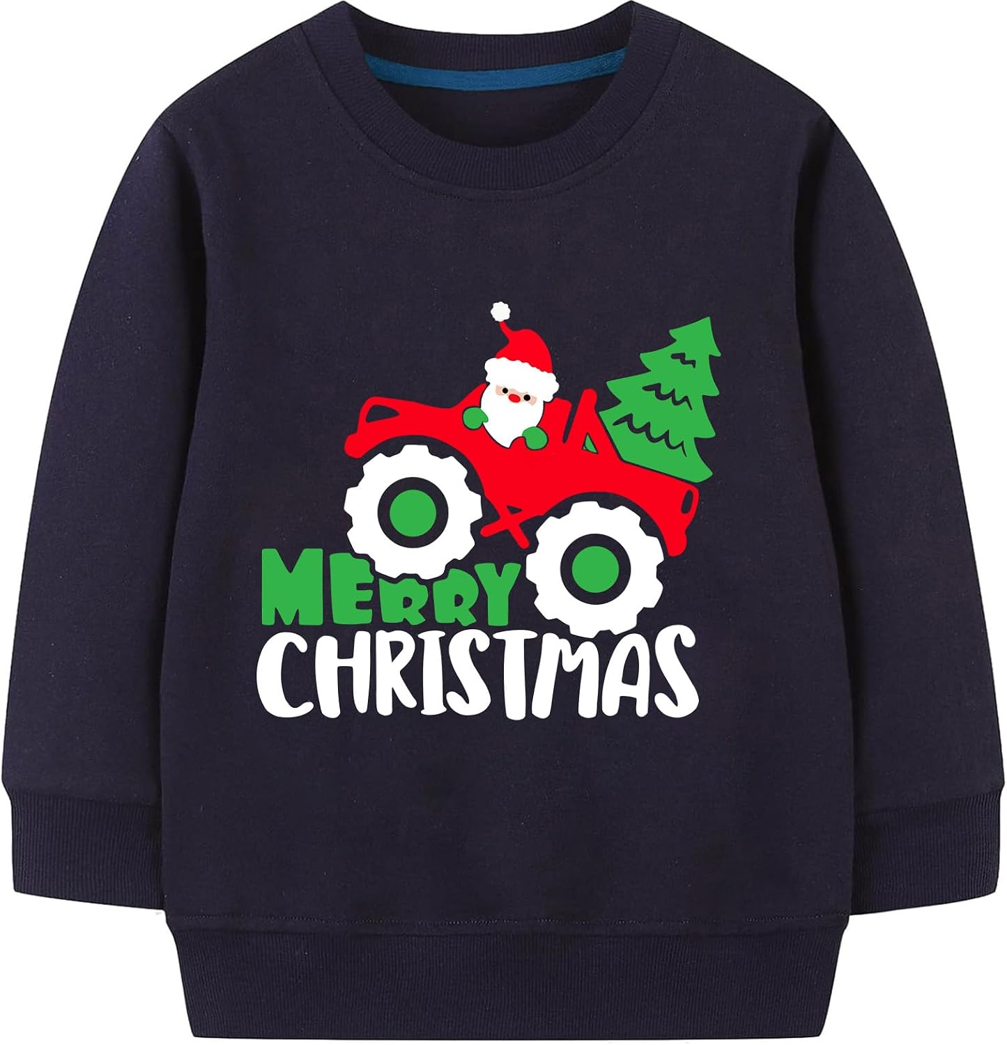 Toddler Boys Girls Christmas Sweatshirts Kid Xmas Reindeer Elk Santa Dino Long Sleeve Tops Clothes 2-7 Years