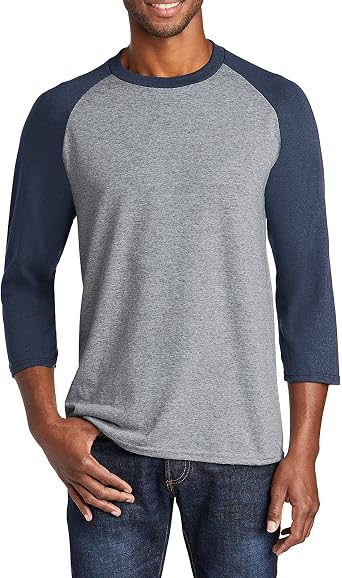JustBlanks Mens Baseball T-Shirt 3/4 Raglan Sleeves Tee Shirt for Men