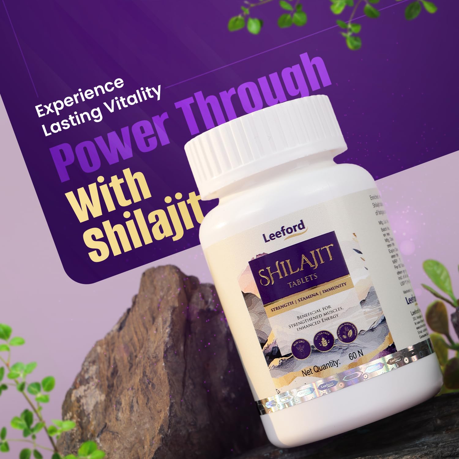 Leford Shiljit/Shiljit Pills for men | Helps in promoting strength, stamin and increases immunity. 100% Ayurvedic, gluten free | 100% made with pure Shiljit Leford Shiljit/Shiljit Pills for men | Helps in promoting strength, stamin and increases immunity. 100% Ayurvedic, gluten free | 100% made with pure Shiljit