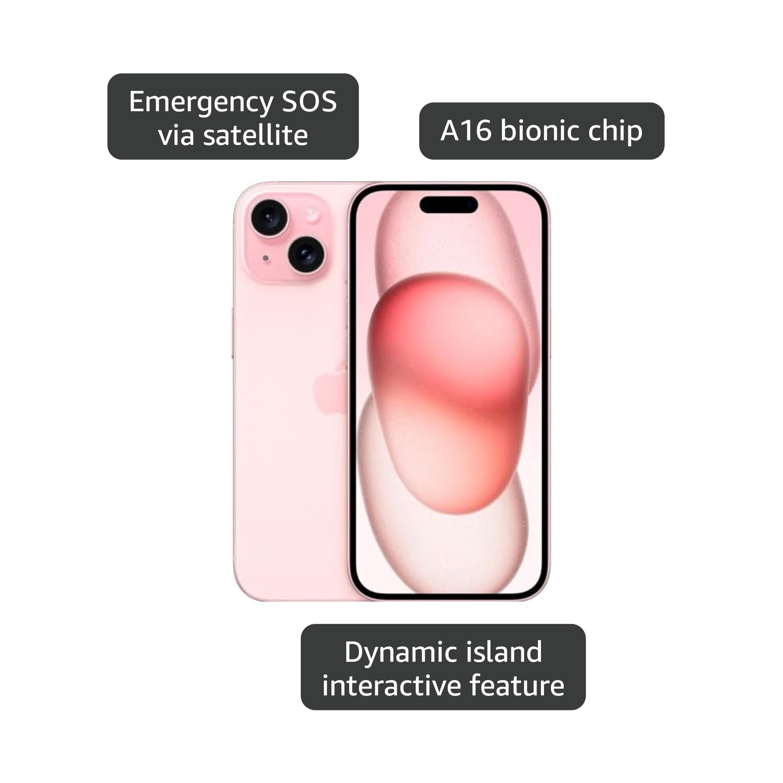 Amazon.com: Apple iPhone 15, 256GB, Pink - AT&T (Renewed) : Cell