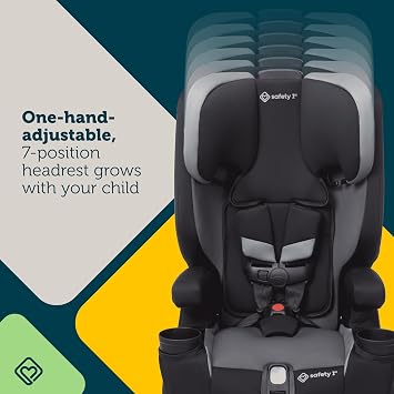 Safety 1st Boost-and-Go Essential 3-in-1 Booster Car Seat, Highback & Backless Modes, Lightweight, Easy Install, Labrador II