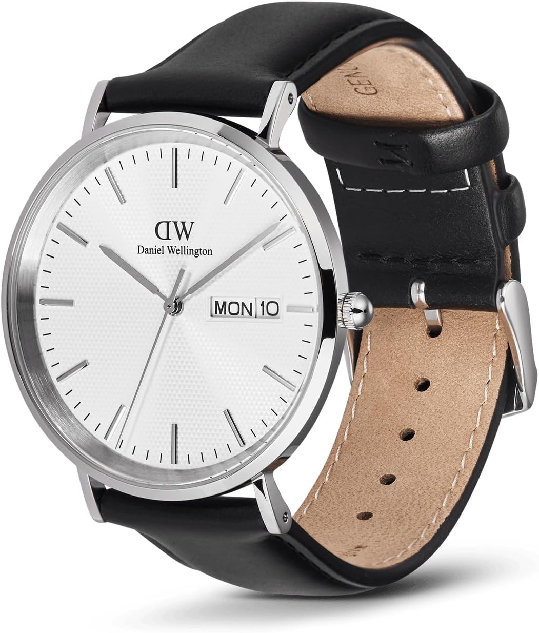 Daniel Wellington Classic Men’s Watch - 40mm Case, Japanese Quartz Movement, 316L Stainless Steel Mesh or Genuine Leather Strap, Water Resistant, Analog Wrist Watch for Men