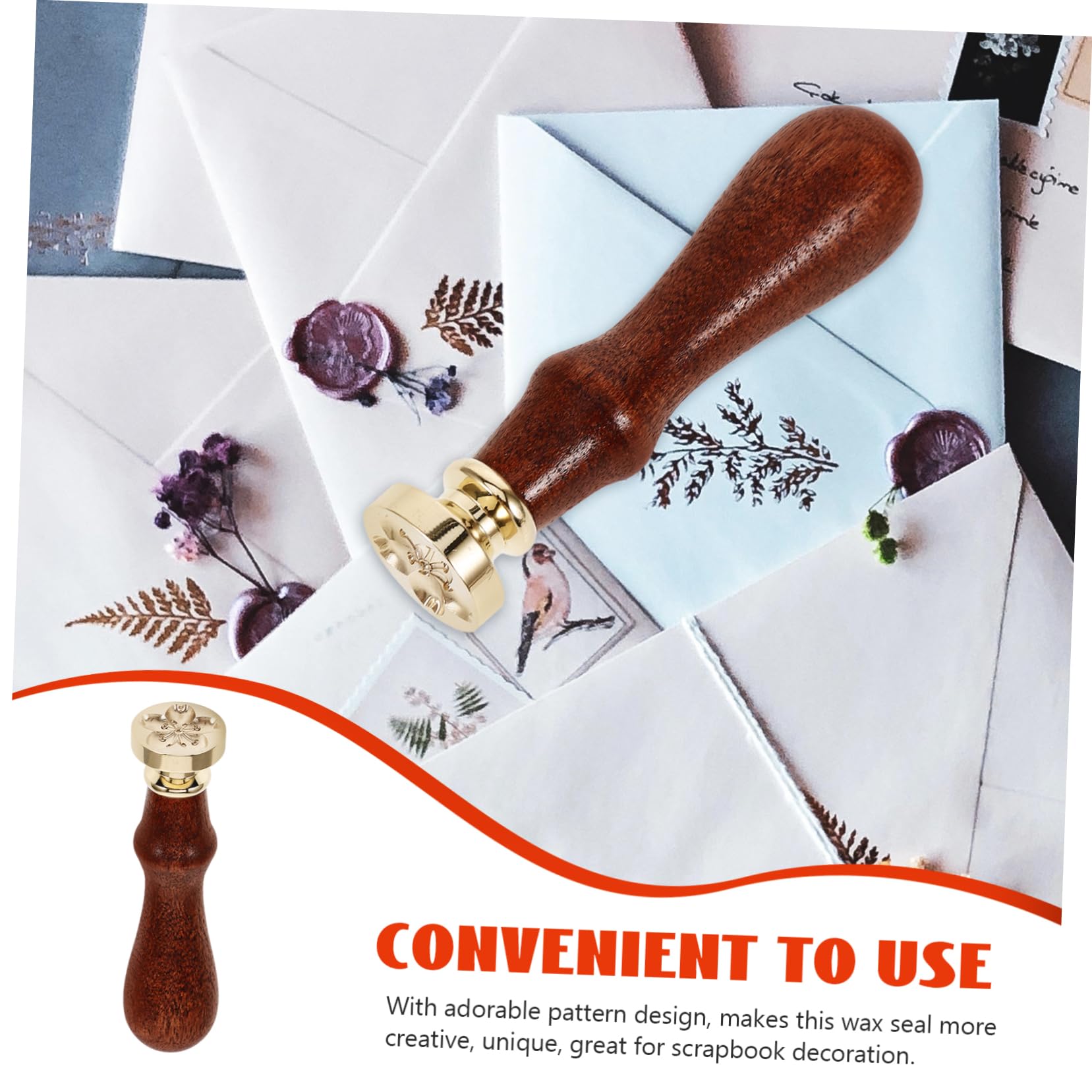 Operitacx 5 Juegos Foca Sello De Embalaje De Sello De Cera Personalizado o De Cobre Con Mango Kit De o De o De Sobre De Cera o De Vintage Lacre Madera