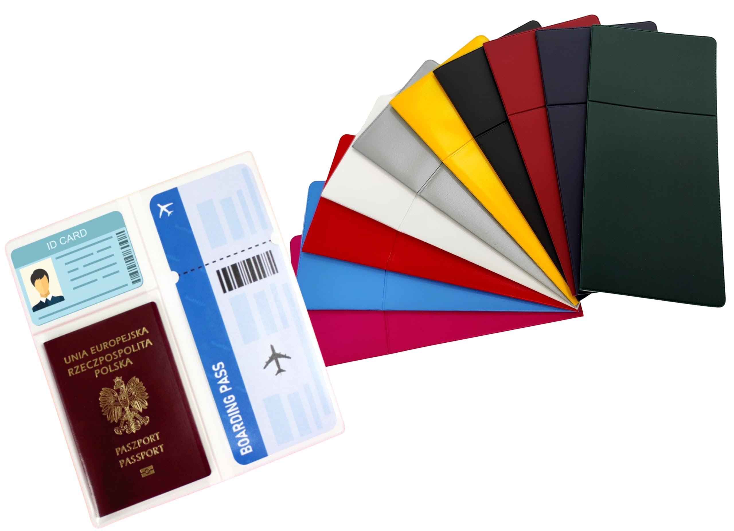 COLLECTOR - Multifunkcjonalne etui na dokumenty podróżne, dowód osobisty, bilet lotniczy, paszport, wizytówkę wakacyjnego biura podróży, teczkę na dokumenty (Mix 4)