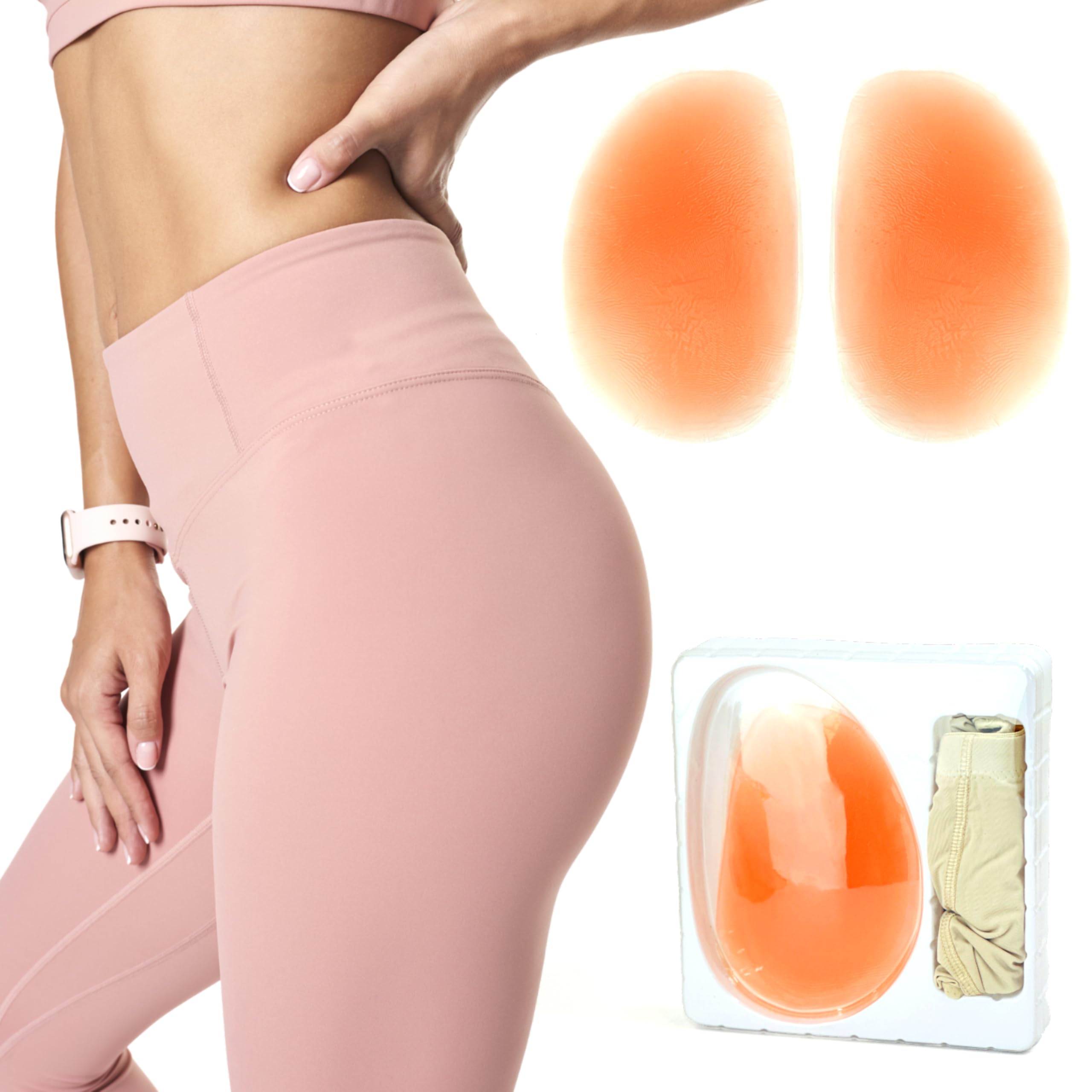 Lizzy Women Silicone Butt Lifter Pads Panty Booty Bum Enhancer Padded Butt Lifter Fake Buttock Shapewear Control Knickers Underwear Panties Hip Enhancer (Standard, Beige, Large)