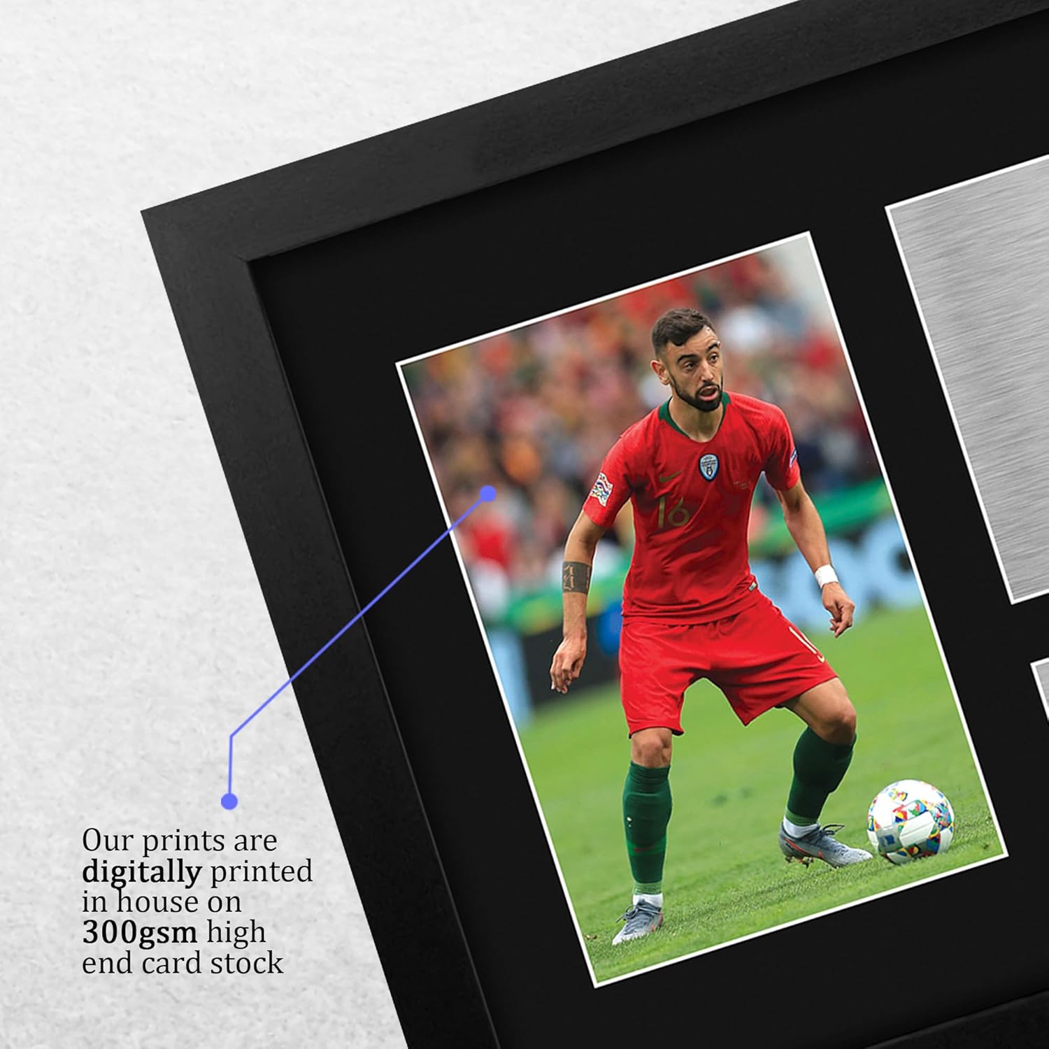 HWC Trading Bruno Fernandes Portugal Framed Gifts Printed Signed Autograph Picture for Fans and Supporters - US Letter Size
