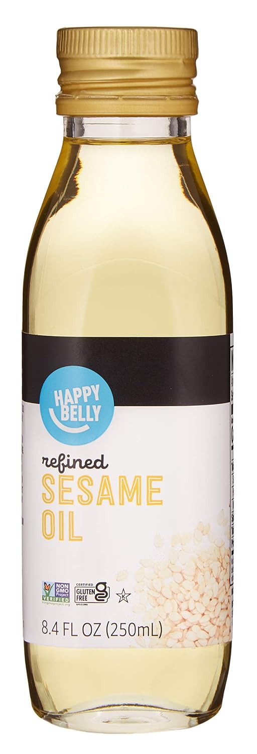 Amazon Brand - Happy Belly Refined Sesame Oil, 8.4 Oz