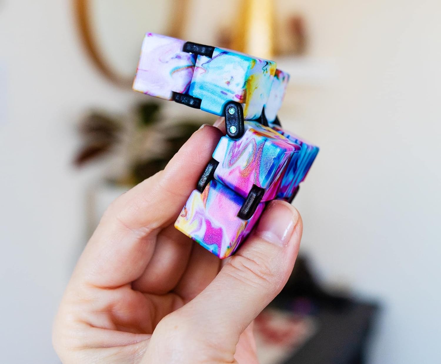 Toynk Infinity Cube Fidget Toy Blocks | Sensory Stress Relief Toy for ADD, ADHD, Autism | Anxiety Reducing Mini Fidget Games | Improves Hand & Wrist Dexterity | Brain Teasers for Focus and Relaxation