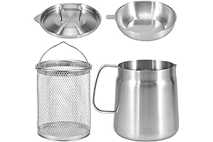 Freidora de Aceite de Acero Inoxidable con Recipiente para Filtrar de Alta...