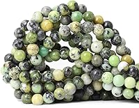 Vista 6 de 60 cuentas redondas sueltas de piedra dálmata natural de 0.236 pulgadas (0.236 in) para hacer joyas, hallazgos de bricolaje, 1 hebra de 15 pulgadas