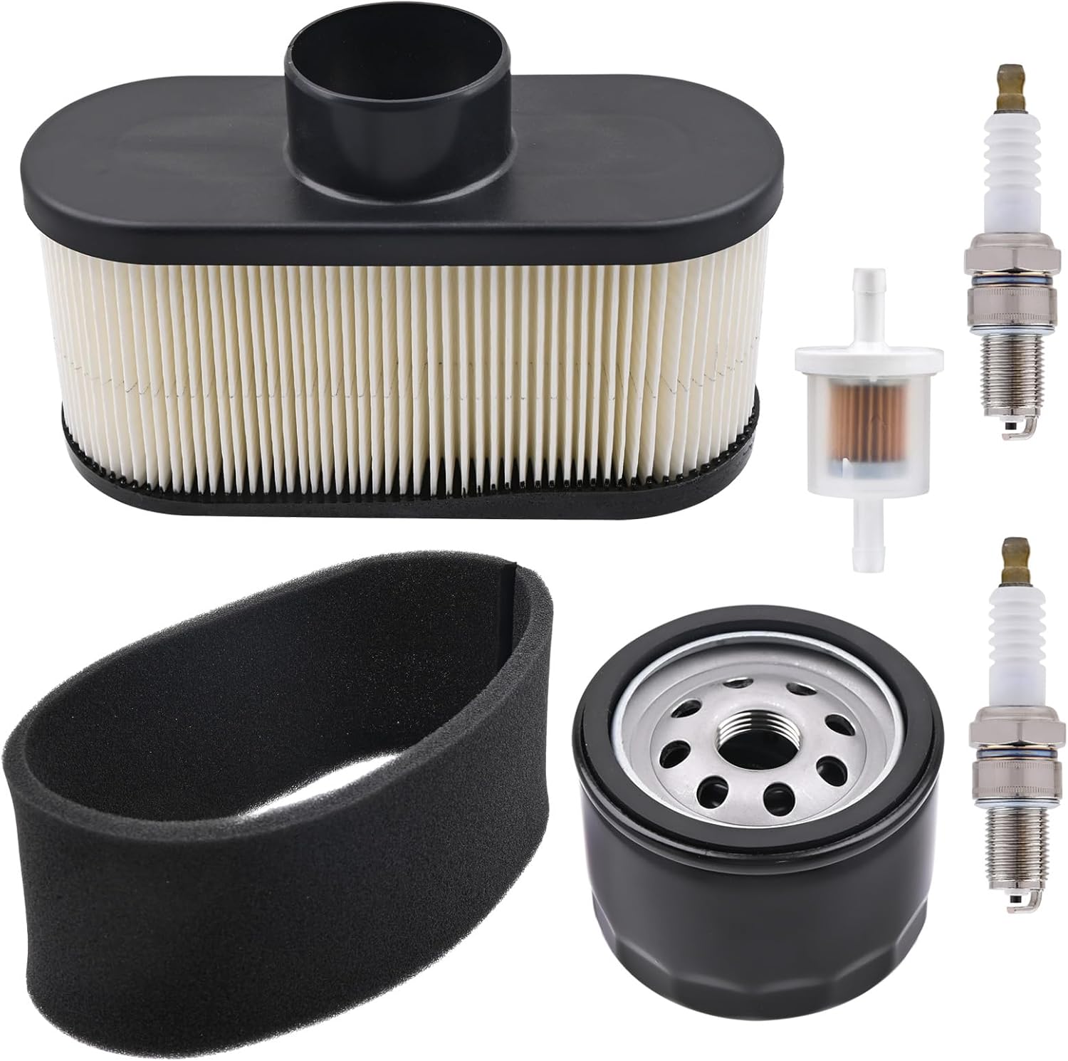 11013-7047 Air Filter with Pre Filter for Kawasaki FR691V FS481V FR651V FR730V FS541V FS600V FS651V FS691V FS730V 4-Stroke Engine Lawn Mower Tractor 11013-0752 Air Filter 49065-7007 Oil Filter