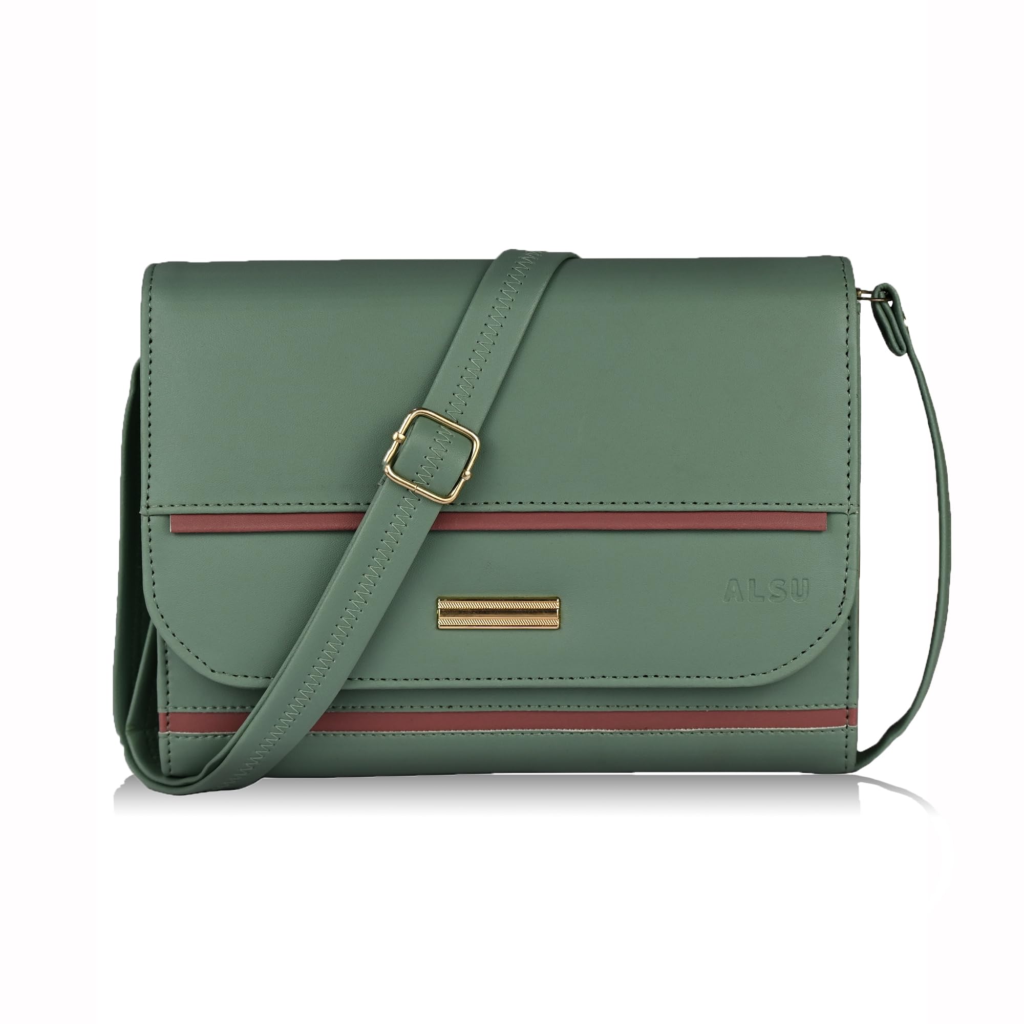 ALSU Women's trendy Sling Bag | handbag | purse | crossbody bag| deattachable straps | adjustable straps |card slots 4| side bag| phone pocket