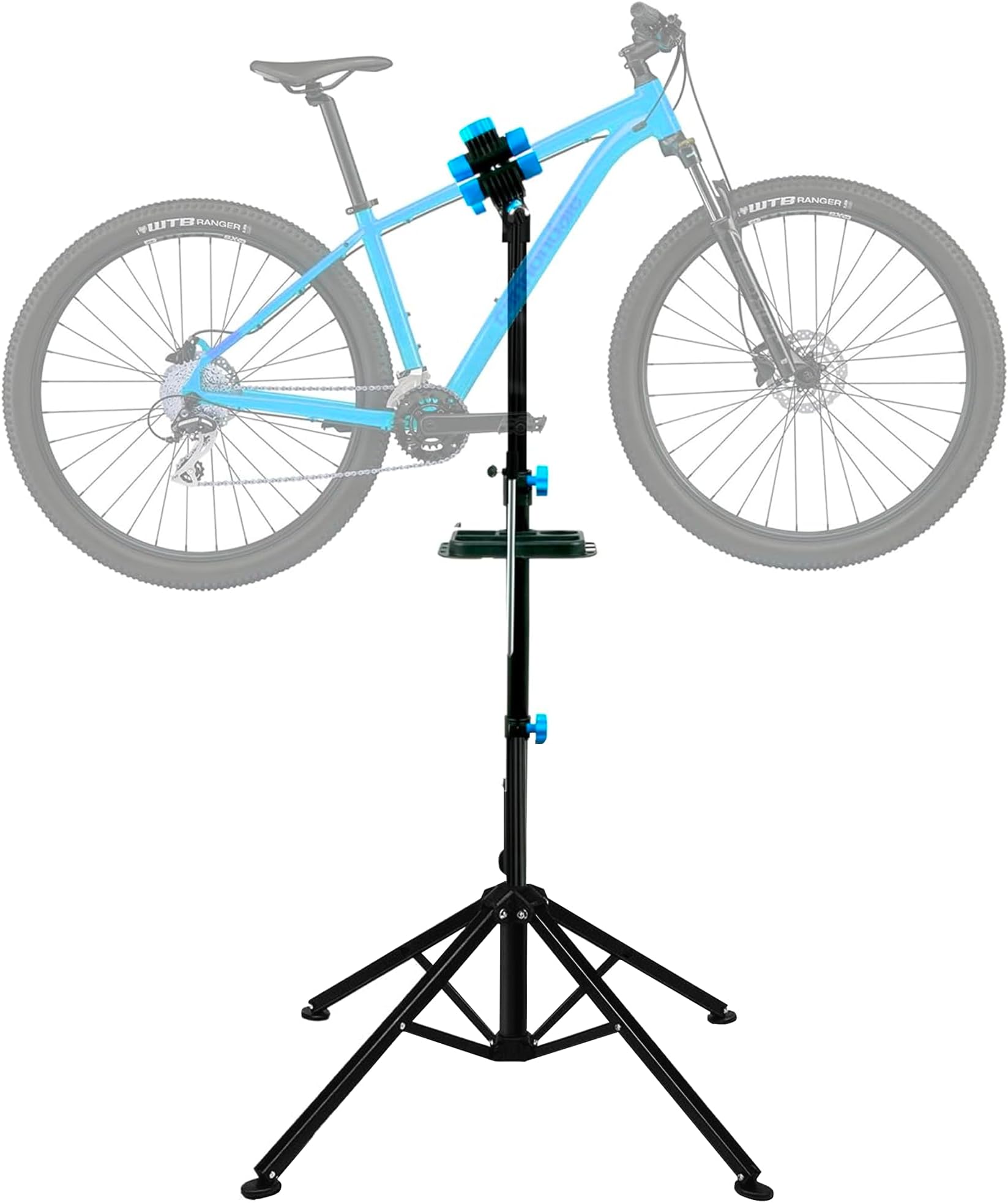 Bike Stand | Bike Repair Stand | Heavy Duty Folding Bicycle Workshop Stand | Height Adjustable Bike Rack | Mountain Bike Work Tool with a Front Wheel Stabilizer | 193CM