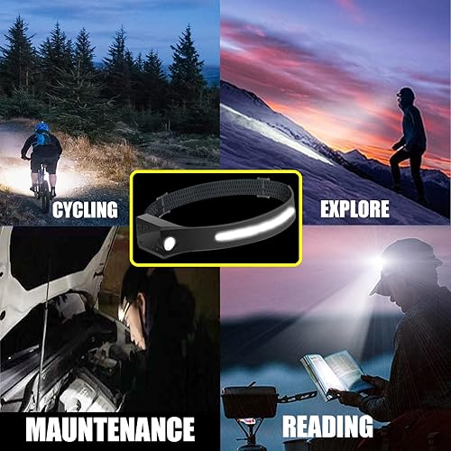 Miniatura 6 de The Ultimate Hands-Free Headlamp Paquete de 2 unidades haz de 230 y sensor de movimiento, recargable, resistente a la intemperie, 2 fuentes de luz