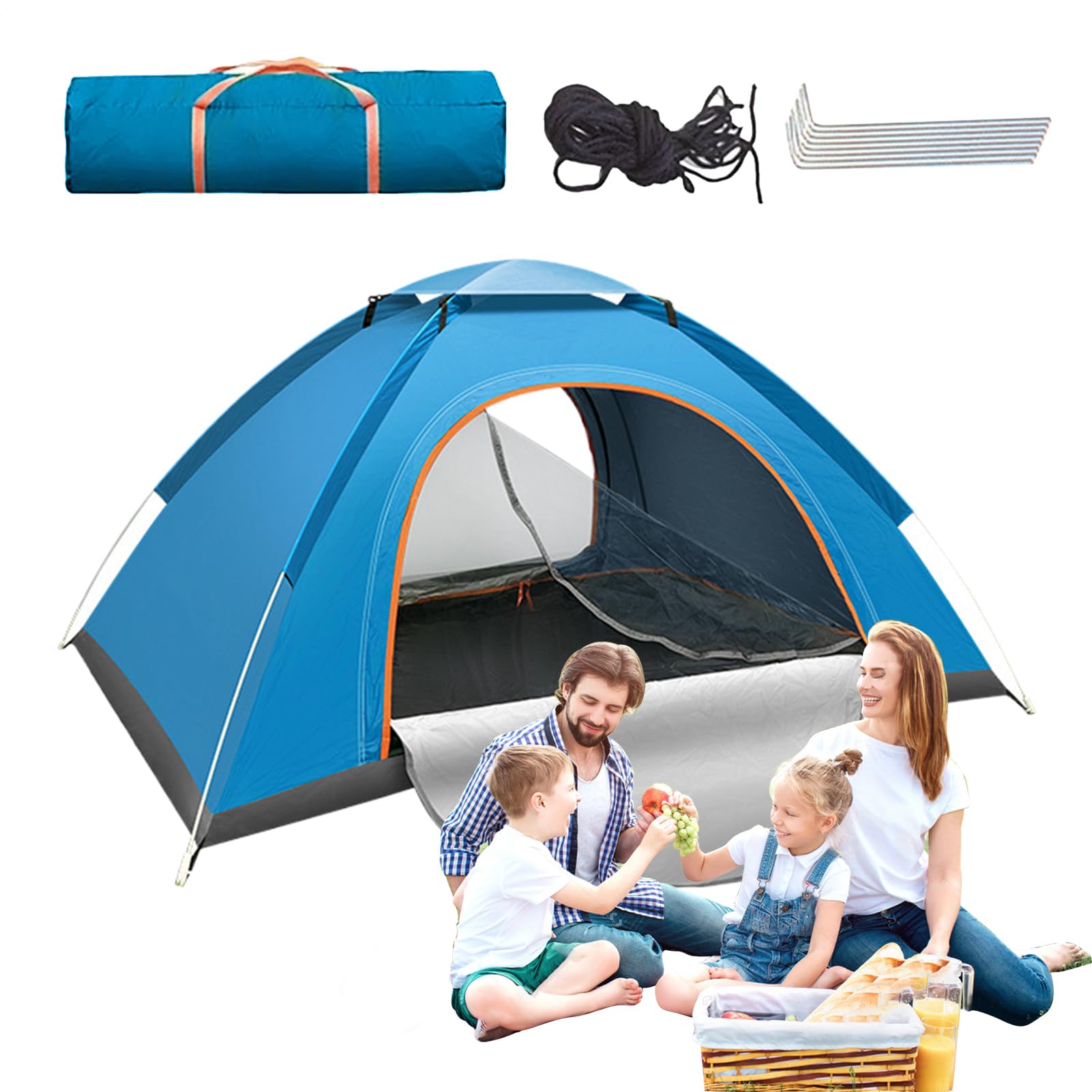 Tende Da Campeggio Impermeabile | Tenda Domestica Portatile Cabina Famiglia - Cabina Dotata di Porta in Maglia Anti-UV E Borsa Per Il Trasporto, Rifugio Solare per 2 Persone