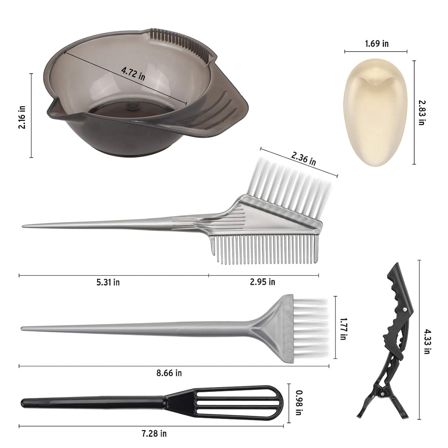 Hair Dye Color Brush and Bowl Set, Hair Coloring Dyeing Kit, 26 Pcs Hair Bleaching Tools, Hair Dye Supplies: Tint Mixing Bowl, Highlight Brush and Comb, Dye Cape, Salon Sectioning Clip, Shower Cap : Beauty & Personal Care