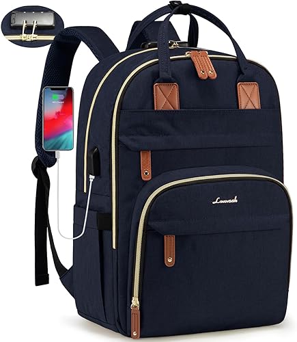 LOVEVOOK - Mochila antirrobo con candado de seguridad para computadora portátil de 15.6 pulgadas unisex mochila para viajar, ir a la escuela y