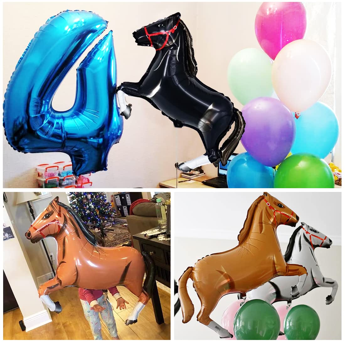 10 Stück Pferde-Folienballons – Groß, Bunt & Langlebig Für Reiter-Partys & Kindergeburtstage