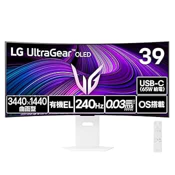 LG UltraGear OLED 39GX90SA-W　有機ELウルトラワイド Amazon.co.jp: LG ゲーミングモニター UltraGear OLED 39GX90SA