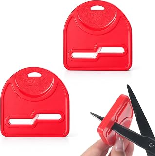 2Pcs Scissor Sharpener Tool, Mini Handheld Fabric Hair Scissors Sharpener Sharpening Tool Sharpening Accessories for Repair Quickly Sharpen Dull Blades