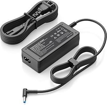 45W Laptop Charger Compatible with HP Pavilion x360 13 15 11, Zbook G5 15 15u G3 14u G4, Notebook 15, Stream 11 14 13 AC Smart Blue Tip Power Supply Adapter Cord