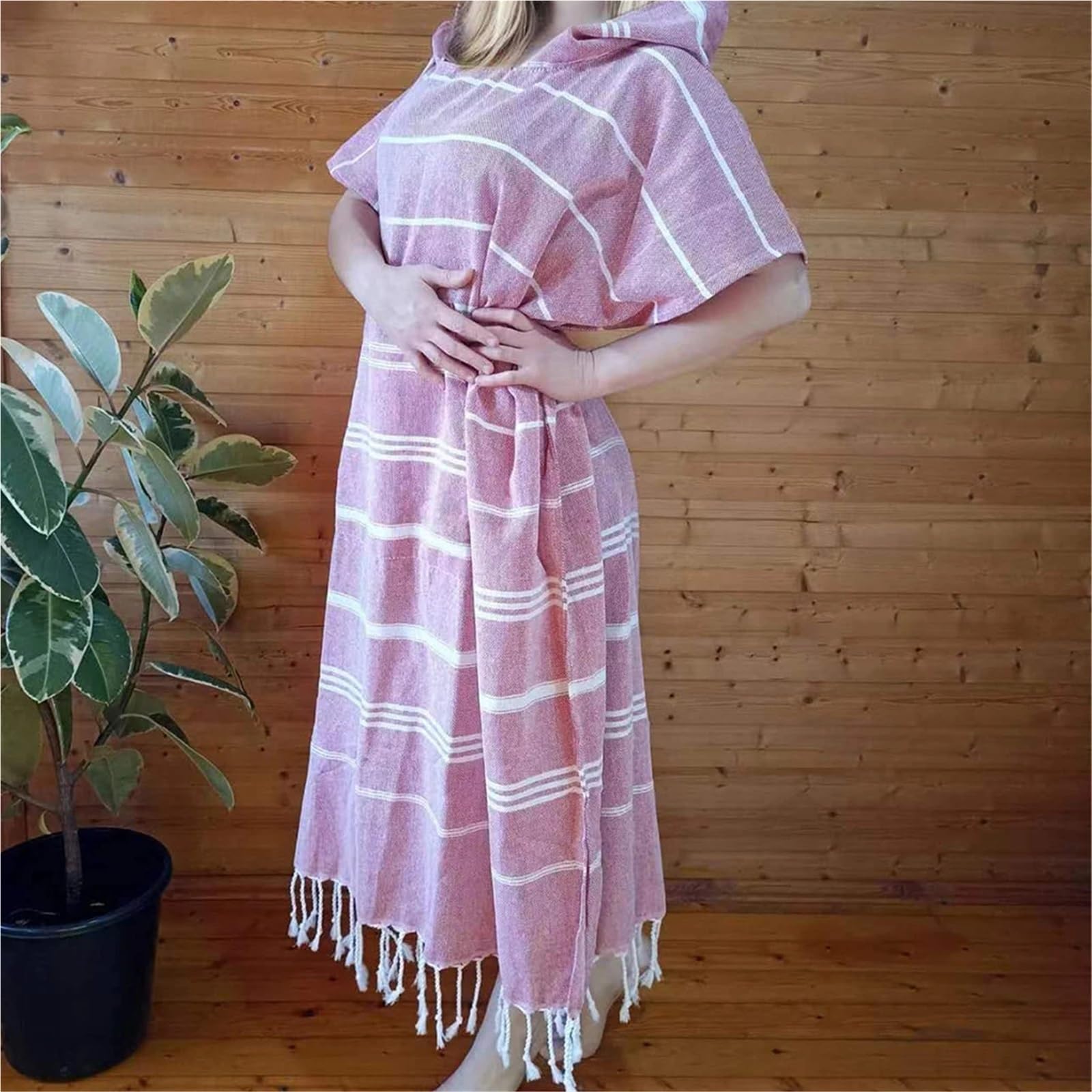Poncho da surf con cappuccio, 120x90 cm, for uomo e donna, for nuotare, spiaggia, viaggi, asciugatura rapida, accappatoio, mantello, asciugamano bagno Poncho da Spiaggia(Light grey)