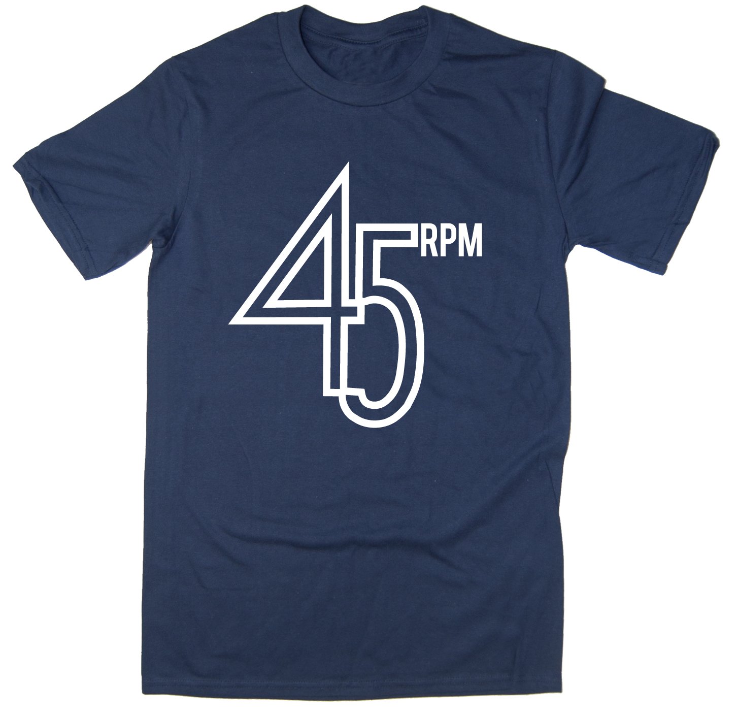 Rocket Fuel '45 RPM' Mens Funny Printed T-Shirt Navy - XL
