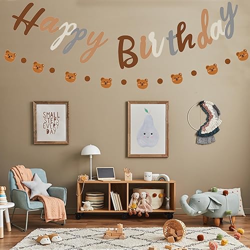 Miniatura 5 de SMENGGIL Suministros de decoración de fiesta de cumpleaños con temática de camión de ingeniería de construcción, letrero de feliz cumpleaños,