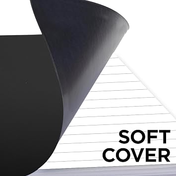 Cambridge Limited Business Notebook, Legal Ruled Paper, 6-3/4 x 9-1/2, 80 Sheets, Flexible Soft Touch Cover, Wirebound, Gray (06672)